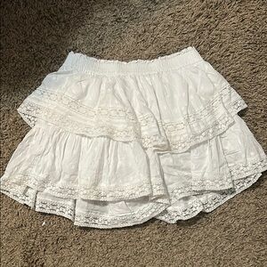 American Eagle White Bubble Mini Skirt Resort Wear